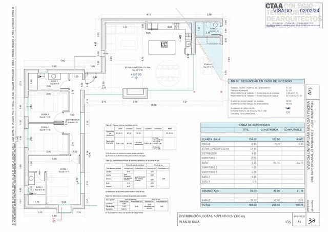 Villa dans la construction de style Ibiza/Méditerranéen dans l'urbanisation Racó de Nadal à Benitachell, Alicante