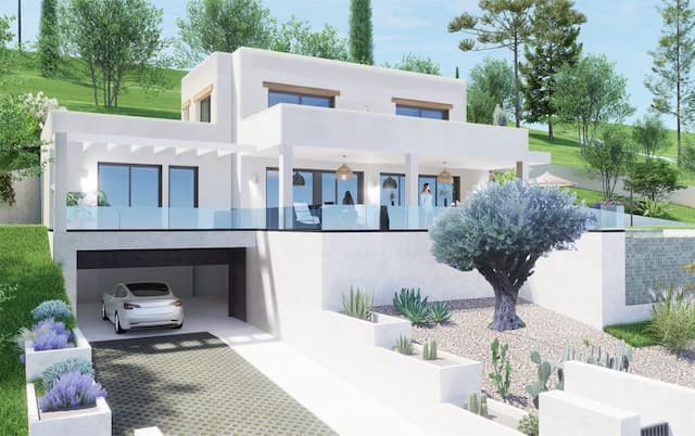 Villa en construcción con vistas abiertas al Montgó en Rafalet, Jávea