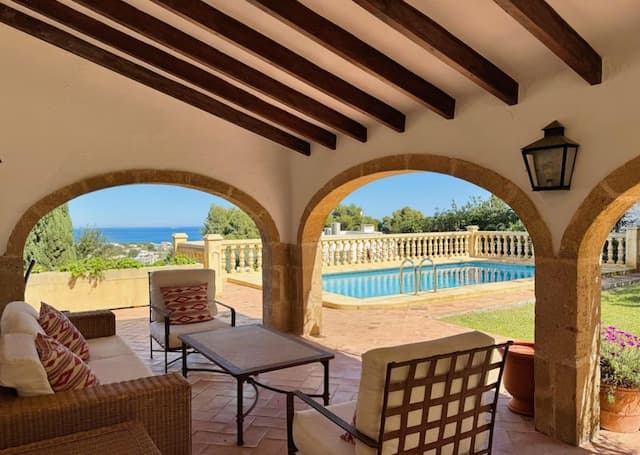 Villa de style méditerranéen avec vue sur la mer à Tosalet, Jávea