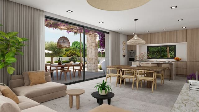Villa de style Ibiza, située à Dénia (Alicante) - Projet avec permis de construire.