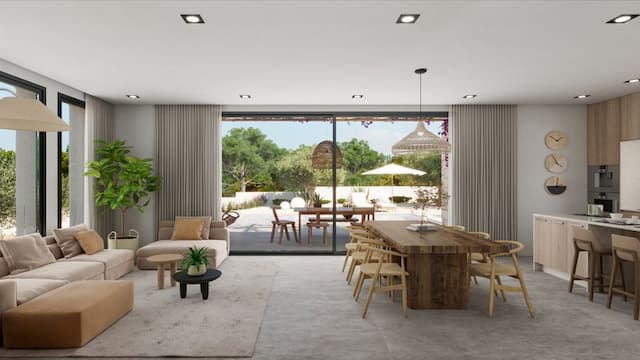 Villa de style Ibiza, située à Dénia (Alicante) - Projet avec permis de construire.