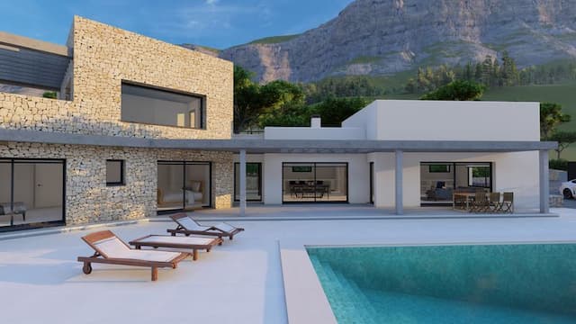 Działka z licencją budowlaną i projektem domu w rejonie Montgó, Jávea