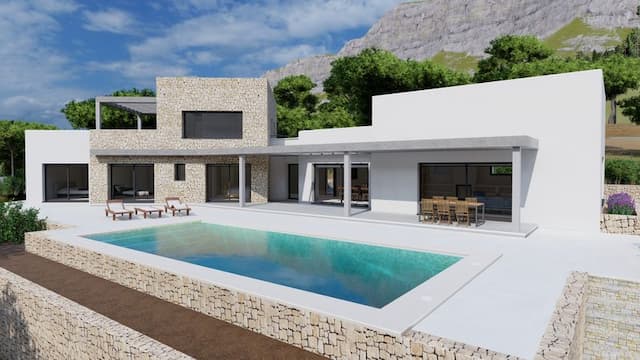 Działka z licencją budowlaną i projektem domu w rejonie Montgó, Jávea
