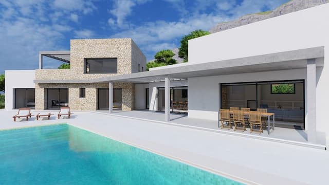 Działka z licencją budowlaną i projektem domu w rejonie Montgó, Jávea