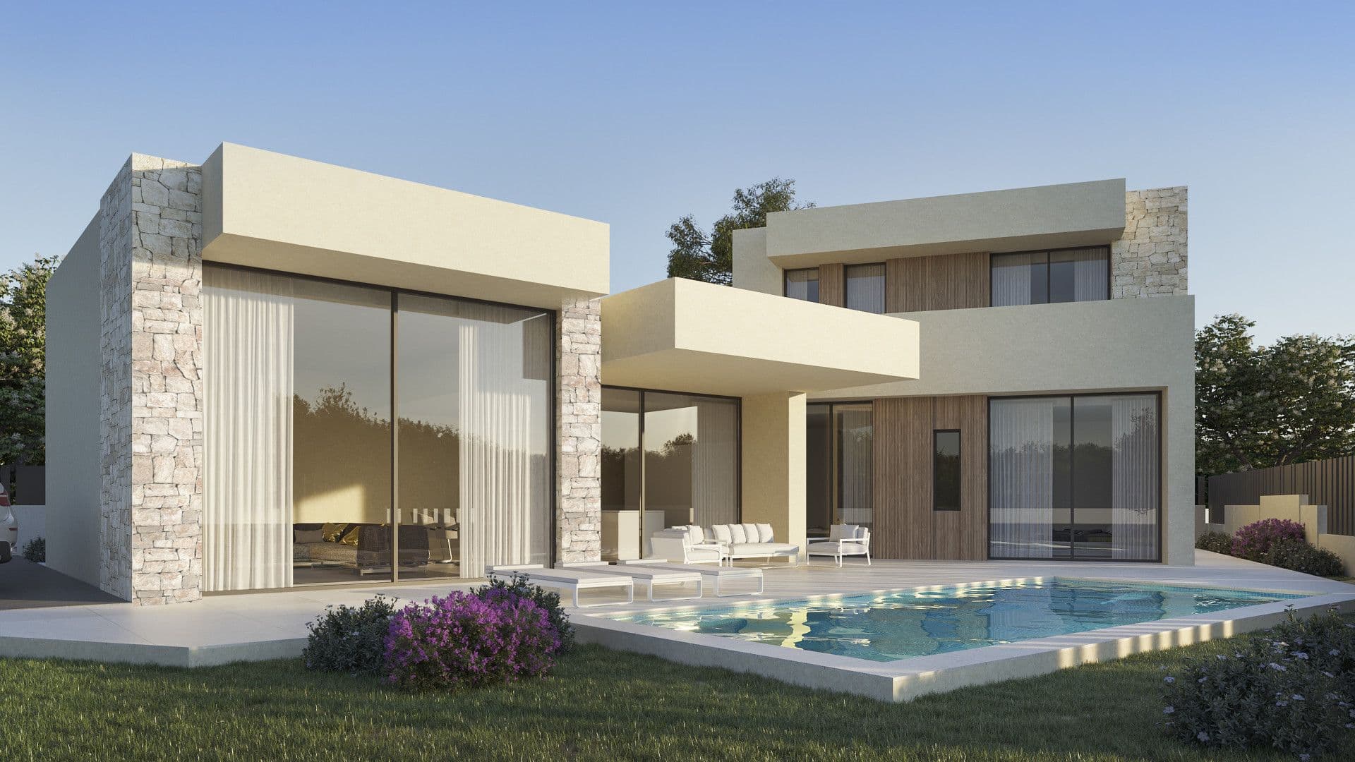Villa design moderne en design, située dans la zone de San Juan de Dénia (Alicante)