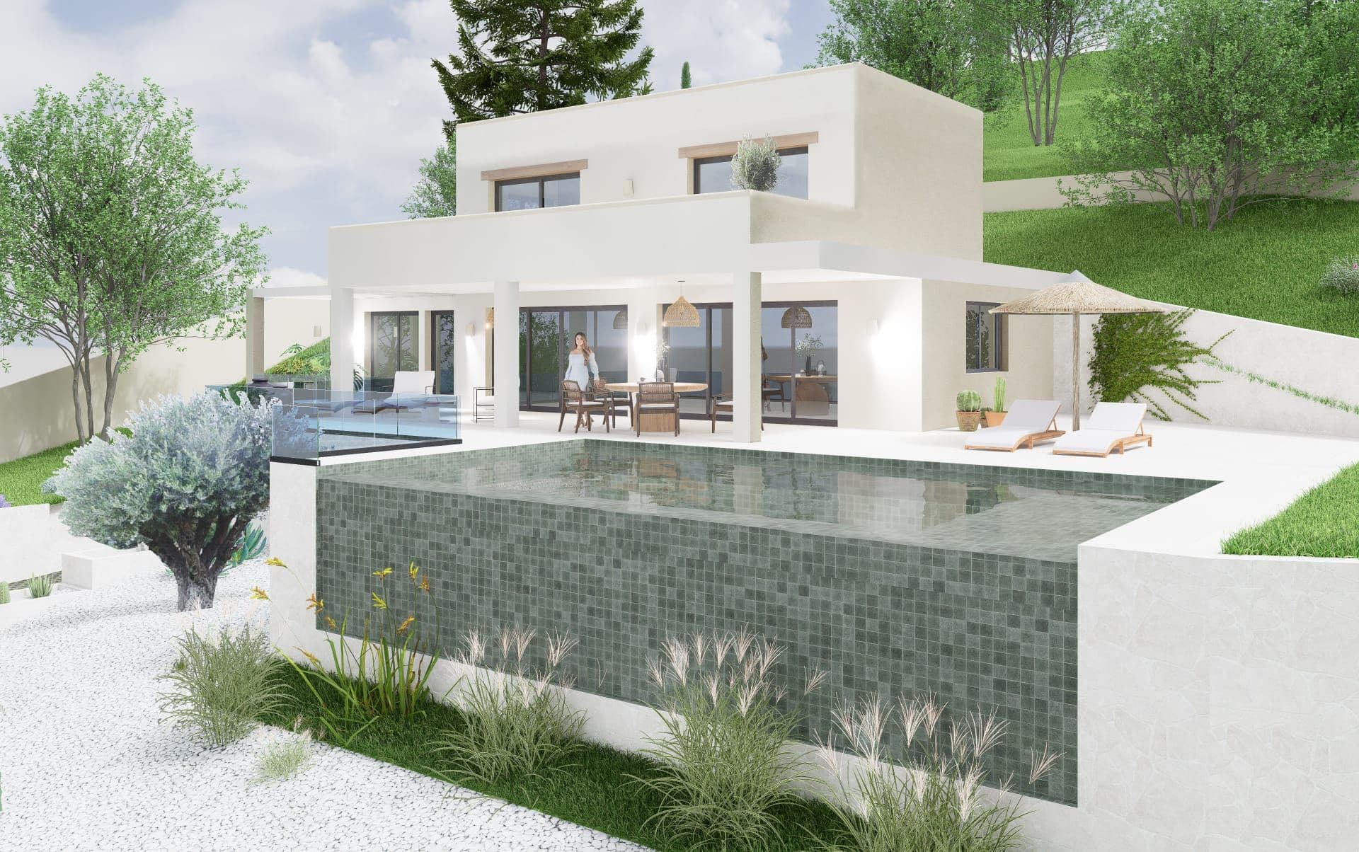 Villa en construcción con vistas abiertas al Montgó en Rafalet, Jávea